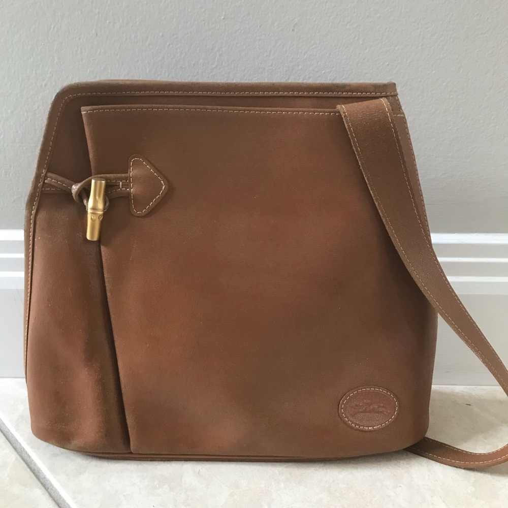 Longchamp Roseau Leather Bucket Shoulder Bag